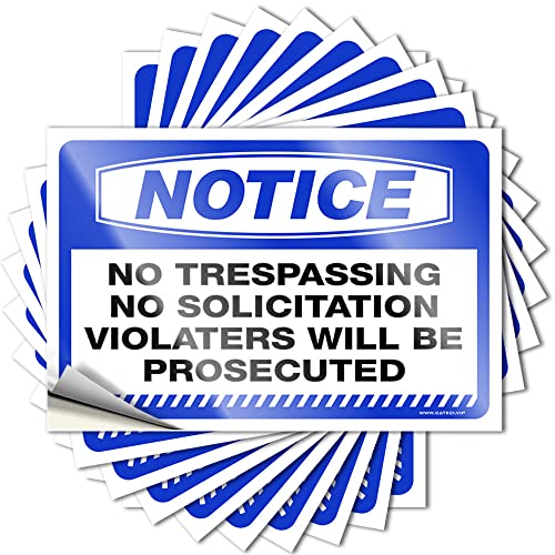 Lustige Aufkleber für Erwachsene, Aufschrift "No Trespassing No Solicitation Violater", 10 Stück, lustiger Aufkleber (8 x 12 cm) von BDIX