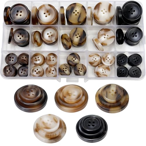 BDS-HOME 120 Stück Kunstharz-Nähknöpfe, für Anzüge, Mäntel, 4 Löcher, runde Knöpfe, 5 Farben, 3 Größen, 15 mm, 20 mm, 25 mm, für Anzüge, Trenchcoat, Hemd, Uniform, Jacken, Ärmel, Hosen (weiß) BDS-HOME 120 Stück Kunstharz-Nähknöpfe, für Anzüge, Mäntel, 4 Löcher, runde Knöpfe, 5 Farben, 3 Größen, 15 mm, 20 mm, 25 mm, für Anzüge, Trenchcoat, Hemd, Uniform, Jacken, Ärmel, Hosen (weiß) von BDS-HOME