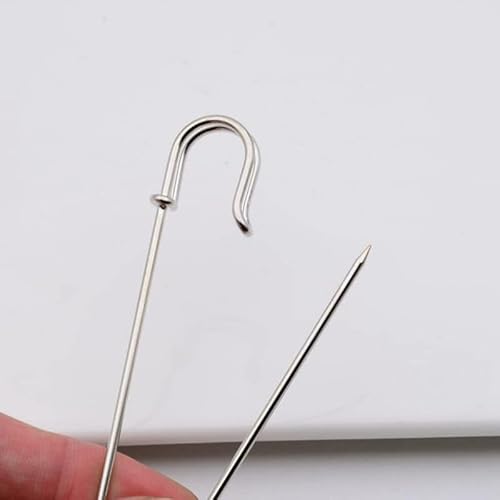 BDSHGRDH Sicherheitsnadeln， 10 Stück 7/8/9/10 cm große Sicherheitsnadeln, Nähwerkzeuge, Zubehör, Silberne Metallnadeln, große Sicherheitsnadel, kleine Brosche(Large Pin 9cm) von BDSHGRDH