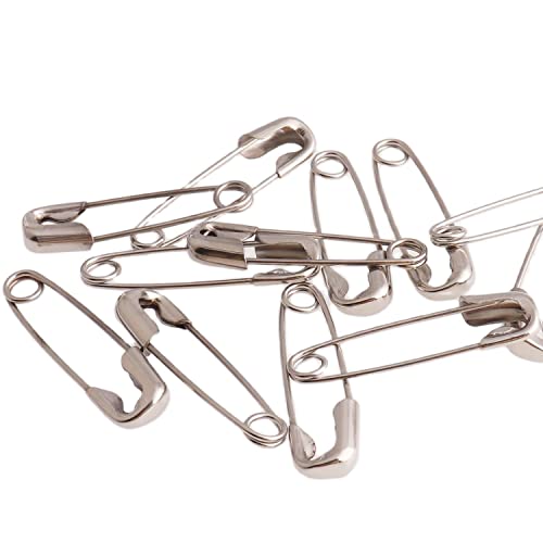 BDSHGRDH Sicherheitsnadeln， 1000Pcs 37/44/55mm Silver Safety Pins Copper Scarf Pins Brooch Pins Knitting Cross Pins for Garment DIY Jewelry Making Supplies(Select Size Name) von BDSHGRDH
