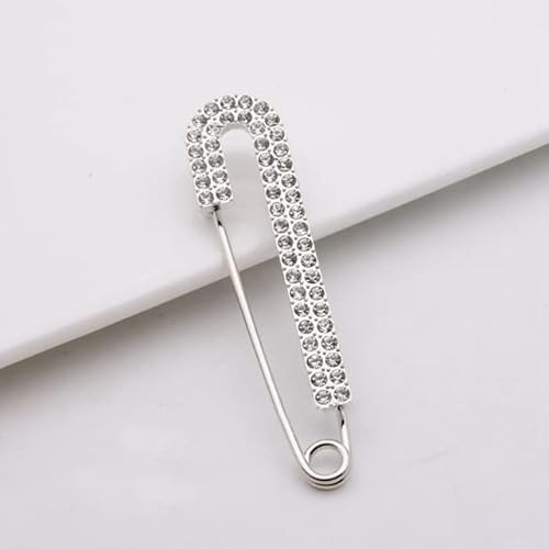 BDSHGRDH Sicherheitsnadeln， 10Pcs 7.5cm Safety Lapel Pins Women Simulated-Pearl Pendant Pins Crystal Rhinestone Brooch(2) von BDSHGRDH