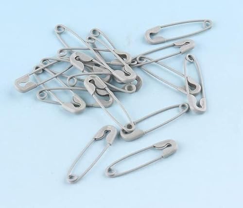 BDSHGRDH Sicherheitsnadeln， 20Pcs 19mm Multi Color Brooch Safety Pins DIY Copper Pins for Garment Mini Charming Safety Pins Sewing Tools Accessory(Grijs) von BDSHGRDH