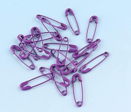 BDSHGRDH Sicherheitsnadeln， 20Pcs 19mm Multi Color Brooch Safety Pins DIY Copper Pins for Garment Mini Charming Safety Pins Sewing Tools Accessory(Purple) von BDSHGRDH