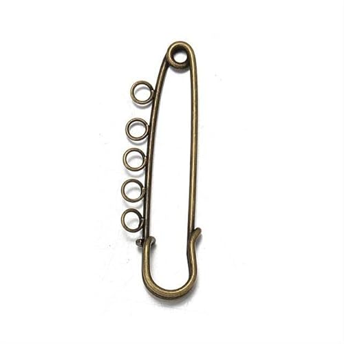 BDSHGRDH Sicherheitsnadeln， 20pcs 55/60mm Large Size Safety Brooch Pins Base Accessories for DIY Jewelry Making Wedding Bouquet(Bronze 56mm Ring) von BDSHGRDH