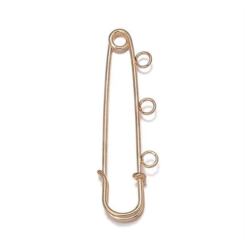 BDSHGRDH Sicherheitsnadeln， 20pcs 55/60mm Large Size Safety Brooch Pins Base Accessories for DIY Jewelry Making Wedding Bouquet(Kc Gold 56mm Ring) von BDSHGRDH