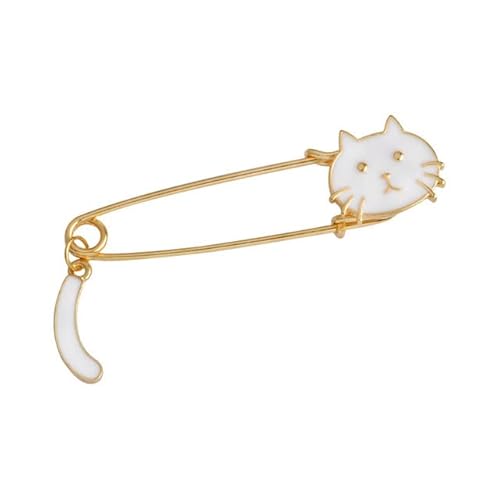 BDSHGRDH Sicherheitsnadeln， 5Pcs 7cm Lagre Size Adorable Dripping Kitten Wagging Tail Brooch Safety Pins Clothing Accessories(Xz222) von BDSHGRDH