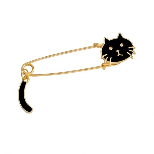 BDSHGRDH Sicherheitsnadeln， 5Pcs 7cm Lagre Size Adorable Dripping Kitten Wagging Tail Brooch Safety Pins Clothing Accessories(Xz223) von BDSHGRDH
