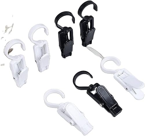 BDSHGRDH Sicherheitsnadeln， Non Slip Clothes Pegs,Laundry Pegs, 10Pc 360 Degrees Plastic Hanging Clothespins Curtain Hook Clip Pegs(Wit) von BDSHGRDH