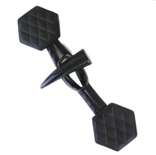 BDSHGRDH Toggle Buttons， 3 Paar 15 cm Lederknöpfe mit Knebelverschluss, Lederknebelknopf for Aufnähen, Knebelverschluss for Mantel, Strickjacke, Jacke(Black) von BDSHGRDH