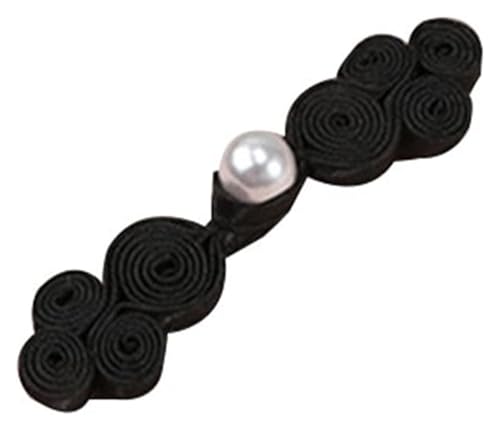 BDSHGRDH Toggle Buttons， Cheongsam-Knöpfe, Retro-Verschluss, Nähverschlüsse for DIY-Pullover, Mäntel, Perlen, chinesische Knoten, Knöpfe(Black) von BDSHGRDH