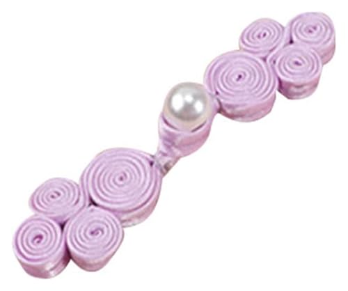 BDSHGRDH Toggle Buttons， Cheongsam-Knöpfe, Retro-Verschluss, Nähverschlüsse for DIY-Pullover, Mäntel, Perlen, chinesische Knoten, Knöpfe(Light Purple) von BDSHGRDH
