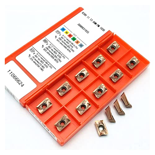 Schaftfräser， CNC-Werkzeuge, 10 Stück R390 11T308 PM 1010 1130 1030 1040 Hartmetalleinsätze, CNC-Drehmaschinenfräser, R390 Edelstahl-Fräseinsätze(R390 11T308M PM 1010) von BDSHGRDH