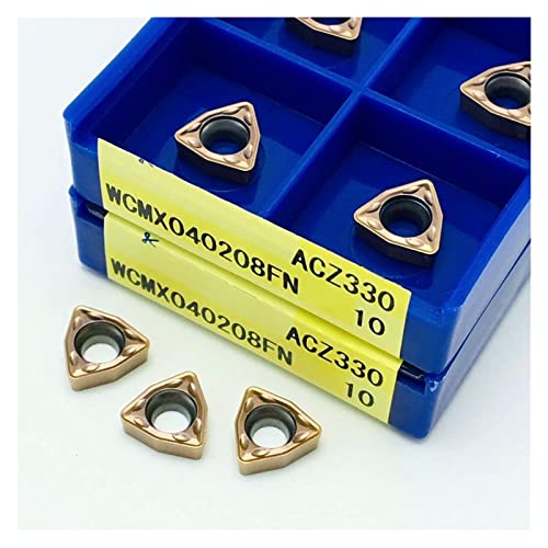 Schaftfräser， CNC-Werkzeuge, U-förmiger Bohrer WCMX040208 ACZ330 WCMX040208FN Hartmetall-Fräser, CNC-Werkzeug for Einstechen (WCMX 040208: 10 Stück) von BDSHGRDH