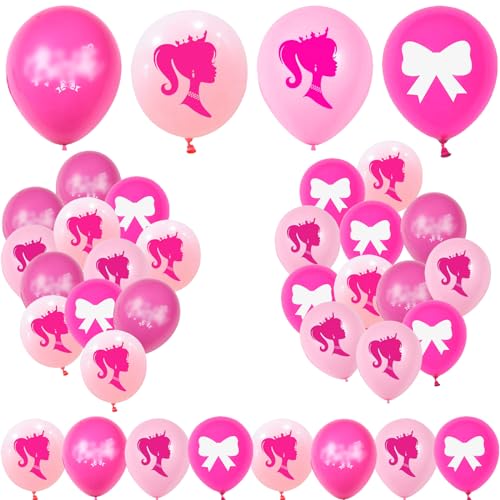 BDSHUNBF 36 Stück Luftballons Rosa, Luftballons Geburtstag, Prinzessin Luftballons, Party Supplies, Party Luftballons, Latex Ballons, für Kinder Mädchen Hochzeit Themenparty Dekoration von BDSHUNBF