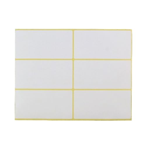 BDXMKS Etiketten Selbstklebend Rolle Weißes, leeres Papieretikett, Selbstklebende Aufkleber, Etiketten, beschreibbare Preisschilder, Schreibwarenbedarf, 15 Blatt(201 50x100mm) von BDXMKS