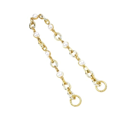 BDXMKS Perlen Taschenkette 40/60 cm plattierte Metallperlen-Geldbörsenkette, Handtaschengriffe, DIY-Geldbörsen-Ersatzkette for Schultertaschen, Handtaschengurte(Gold 40cm) von BDXMKS
