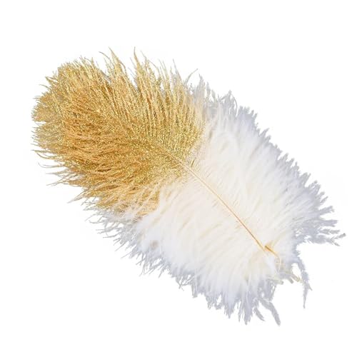 BDXMKS Straußenfeder 10 stücke Glitter Pulver Gold Straußen Feder for Hochzeit Hause Tisch Dekoration Weiß Wstrich Federn 15-20cm BDXMKS Straußenfeder 10 stücke Glitter Pulver Gold Straußen Feder for Hochzeit Hause Tisch Dekoration Weiß Wstrich Federn 15-20cm von BDXMKS