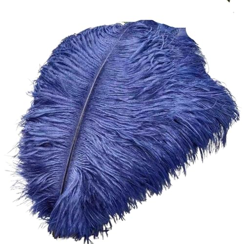 BDXMKS Straußenfeder 50 Stücke Weiße Straußenfedern for Handwerk 35-60CM Karneval Kostüme Party Hause Hochzeit Dekorationen Plumes(Deep Blue,50-55cm 20-22inch) von BDXMKS