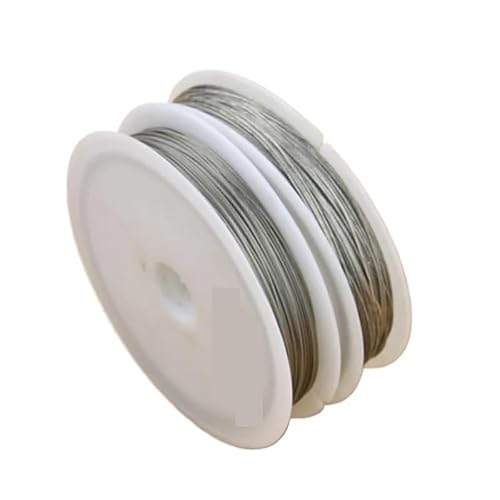 Basteldraht 0,25/0,3/0,38/0,45/0,5/0,6/0,7/0,8/1,0 mm versilberter Schmuck-Handwerksmetalldraht, weicher DIY-String, Perlenarmband, Halskette, Eisendraht(0.25MM 23 meters) von BDXMKS