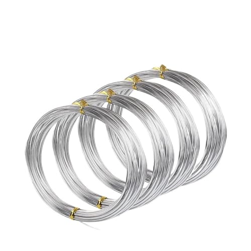 Basteldraht 1,0/1,5/2,0/2,5 mm weicher Aluminiumdraht aus Splitter for die Herstellung von Armbändern, Halsketten und Schmuck, Perlendraht, Schmuck, Aluminium-Metalldraht(Dia 2.5mm 3Meters) von BDXMKS