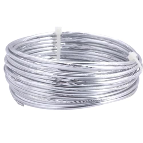 Basteldraht 1,0 m/5,0 m Lot 2,0 mm verschiedene Muster Aluminiumdraht Gold/Silber weicher Handwerksdraht vielseitiger Metalldraht DIY handgefertigte Schmuckherstellung(2mm Silver A,5M) von BDXMKS