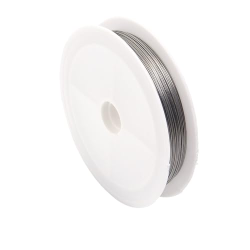 Basteldraht 1 Rolle/Los 0,3–10,0 mm Edelstahldraht Schmuckdraht Schmuckkordel Schnur for die Schmuckherstellung DIY Armband Halskette Zubehör(Sliver,0.35mm-30meters) von BDXMKS