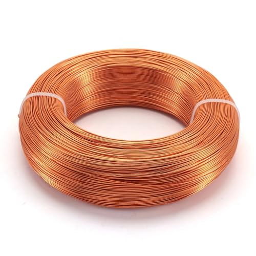 Basteldraht 1 Rolle mehrfarbiger Aluminiumdraht, Schmuckzubehör zur Schmuckherstellung, DIY-Halsketten, Armbänder, 0,8 mm, 1,0 mm, 1,5 mm, 2,0 mm, 3,0 mm, 4,0 mm, 5,0 mm, 6,0 mm(Brown,0.5-0.6mm 280m) von BDXMKS