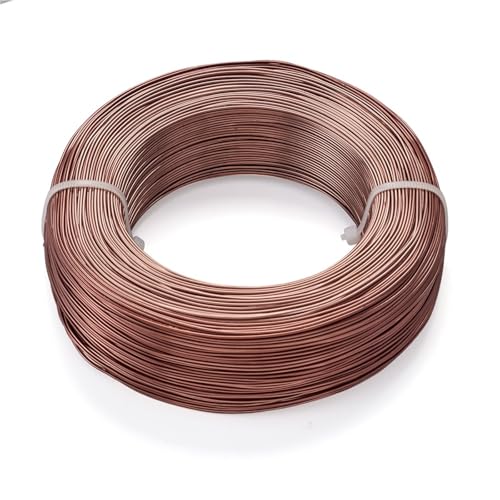 Basteldraht 1 Rolle mehrfarbiger Aluminiumdraht, Schmuckzubehör zur Schmuckherstellung, DIY-Halsketten, Armbänder, 0,8 mm, 1,0 mm, 1,5 mm, 2,0 mm, 3,0 mm, 4,0 mm, 5,0 mm, 6,0 mm(Camel,1mm 200m) von BDXMKS