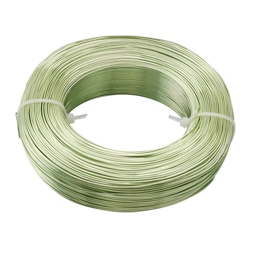 Basteldraht 1 Rolle mehrfarbiger Aluminiumdraht, Schmuckzubehör zur Schmuckherstellung, DIY-Halsketten, Armbänder, 0,8 mm, 1,0 mm, 1,5 mm, 2,0 mm, 3,0 mm, 4,0 mm, 5,0 mm, 6,0 mm(LawnGreen,3mm 25m) von BDXMKS