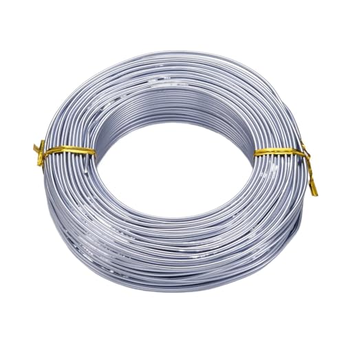 Basteldraht 1 Rolle mehrfarbiger Aluminiumdraht, Schmuckzubehör zur Schmuckherstellung, DIY-Halsketten, Armbänder, 0,8 mm, 1,0 mm, 1,5 mm, 2,0 mm, 3,0 mm, 4,0 mm, 5,0 mm, 6,0 mm(Lilac,1mm 200m) von BDXMKS