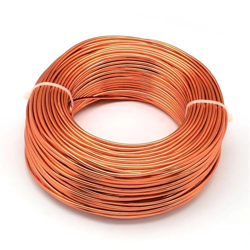 Basteldraht 1 Rolle mehrfarbiger Aluminiumdraht, Schmuckzubehör zur Schmuckherstellung, DIY-Halsketten, Armbänder, 0,8 mm, 1,0 mm, 1,5 mm, 2,0 mm, 3,0 mm, 4,0 mm, 5,0 mm, 6,0 mm(OrangeRed,3mm 25m) von BDXMKS