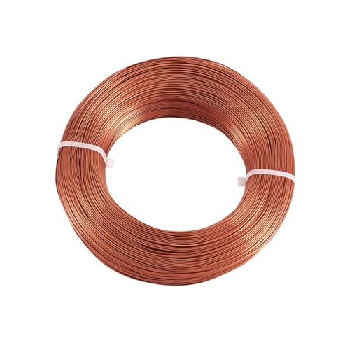 Basteldraht 1 Rolle mehrfarbiger Aluminiumdraht, Schmuckzubehör zur Schmuckherstellung, DIY-Halsketten, Armbänder, 0,8 mm, 1,0 mm, 1,5 mm, 2,0 mm, 3,0 mm, 4,0 mm, 5,0 mm, 6,0 mm(Sienna,3mm 25m) von BDXMKS