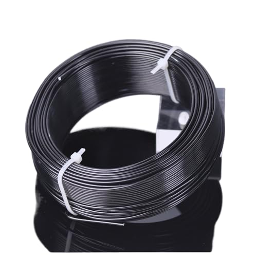 Basteldraht 1 große Rolle 0,8 mm/1,0 mm/1,5 mm/2,0 mm/2,5 mm/3,0 mm Aluminium-Weichmetall-Basteldraht for Schmuckherstellung DIY(Black,2.5mm (19 meters)) von BDXMKS