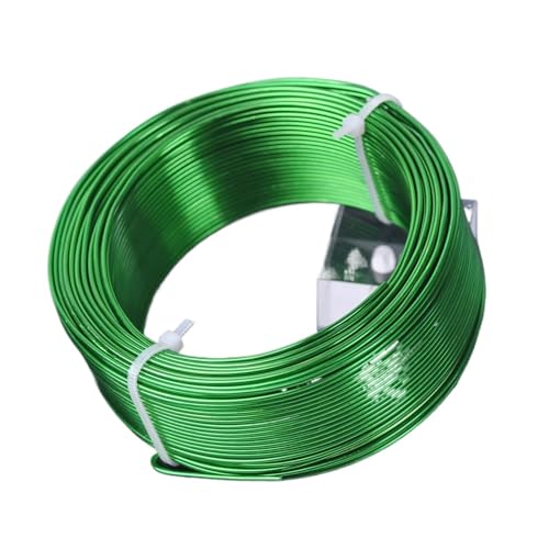Basteldraht 1 große Rolle 0,8 mm/1,0 mm/1,5 mm/2,0 mm/2,5 mm/3,0 mm Aluminium-Weichmetall-Basteldraht for Schmuckherstellung DIY(Deep Green,2.0mm (23 meters)) von BDXMKS