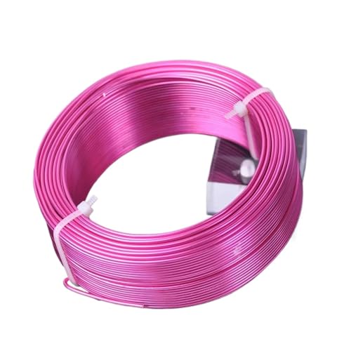 Basteldraht 1 große Rolle 0,8 mm/1,0 mm/1,5 mm/2,0 mm/2,5 mm/3,0 mm Aluminium-Weichmetall-Basteldraht for Schmuckherstellung DIY(Peach,2.0mm (23 meters)) von BDXMKS