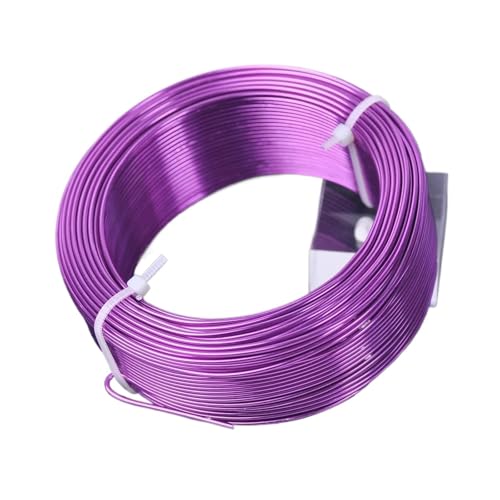 Basteldraht 1 große Rolle 0,8 mm/1,0 mm/1,5 mm/2,0 mm/2,5 mm/3,0 mm Aluminium-Weichmetall-Basteldraht for Schmuckherstellung DIY(Purple,3.0mm (13 meters)) von BDXMKS