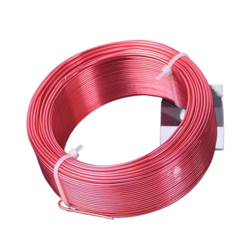 Basteldraht 1 große Rolle 0,8 mm/1,0 mm/1,5 mm/2,0 mm/2,5 mm/3,0 mm Aluminium-Weichmetall-Basteldraht for Schmuckherstellung DIY(Rose,1.5mm (47 meters)) von BDXMKS