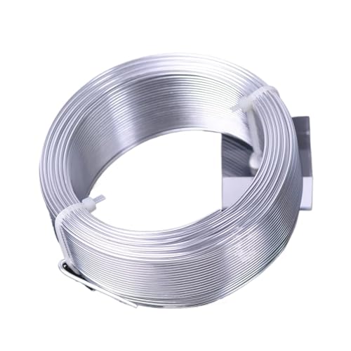 Basteldraht 1 große Rolle 0,8 mm/1,0 mm/1,5 mm/2,0 mm/2,5 mm/3,0 mm Aluminium-Weichmetall-Basteldraht for Schmuckherstellung DIY(Silver Color,3.0mm (13 meters)) von BDXMKS