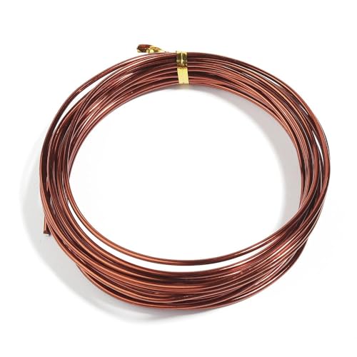 Basteldraht 10,0 m/Rollen, 0,6–1,2 mm, eloxierter Aluminiumdraht, vielseitig einsetzbar, handgefertigt, Metalldraht for die Schmuckherstellung, Perlen, Halsketten, Armbänder(Antique bronze,0.6mm) von BDXMKS