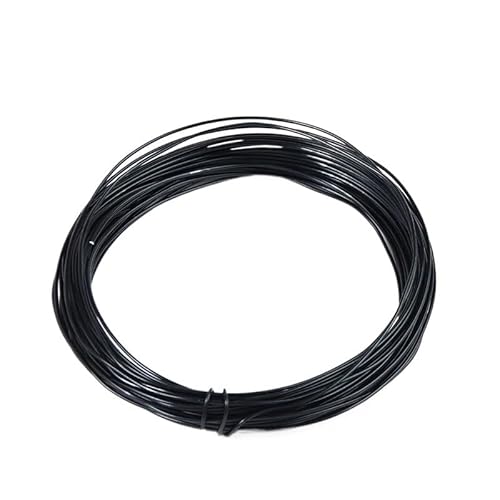 Basteldraht 10,0 m/Rollen, 0,6–1,2 mm, eloxierter Aluminiumdraht, vielseitig einsetzbar, handgefertigt, Metalldraht for die Schmuckherstellung, Perlen, Halsketten, Armbänder(Black,0.6mm) von BDXMKS