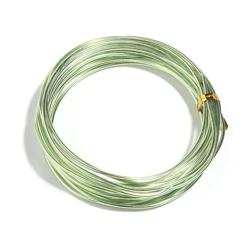 Basteldraht 10,0 m/Rollen, 0,6–1,2 mm, eloxierter Aluminiumdraht, vielseitig einsetzbar, handgefertigt, Metalldraht for die Schmuckherstellung, Perlen, Halsketten, Armbänder(Fruit Green,0.8mm) von BDXMKS
