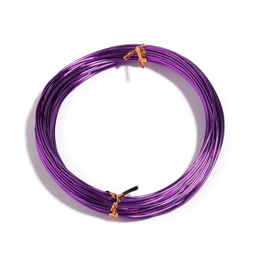 Basteldraht 10,0 m/Rollen, 0,6–1,2 mm, eloxierter Aluminiumdraht, vielseitig einsetzbar, handgefertigt, Metalldraht for die Schmuckherstellung, Perlen, Halsketten, Armbänder(Red,1.2mm) von BDXMKS