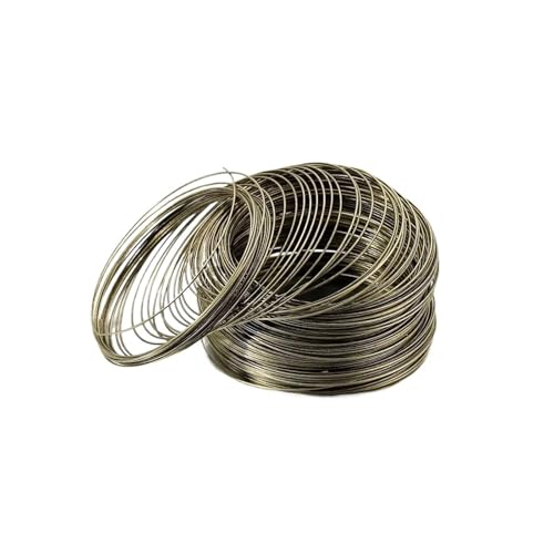 Basteldraht 100 Schleifen/Los 0,6 mm Memory Stahldraht for DIY Perlen Armbänder Ohrringe Schmuckherstellung Zubehör Zubehör(Antique Bronze) von BDXMKS
