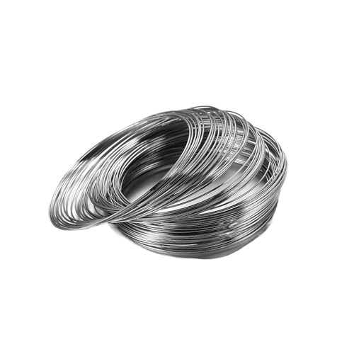 Basteldraht 100 Schleifen/Los 0,6 mm Memory Stahldraht for DIY Perlen Armbänder Ohrringe Schmuckherstellung Zubehör Zubehör(Sliver1) von BDXMKS