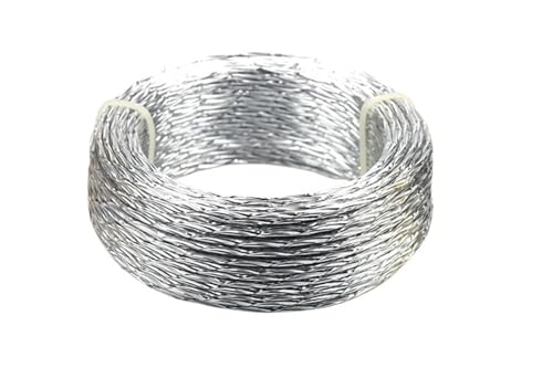 Basteldraht 2,0 Mt/los 2,0 MM Aluminiumdraht Gold/Silber Muster Weiche Handwerkskunst Multifunktionale Biegsame Metallschmuck Handwerk Produktion(S04-2M) von BDXMKS
