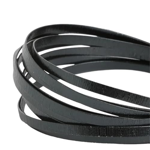 Basteldraht 3,0 Meter 5,0 mm weicher, flacher Aluminiumdraht, Schmuckdraht for Armbänder, Halsketten, Schmuckherstellung, DIY-Schmuckhandwerk, Zubehör(Black) von BDXMKS