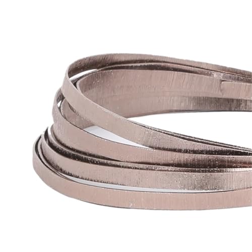 Basteldraht 3,0 Meter 5,0 mm weicher, flacher Aluminiumdraht, Schmuckdraht for Armbänder, Halsketten, Schmuckherstellung, DIY-Schmuckhandwerk, Zubehör(Color-05) von BDXMKS