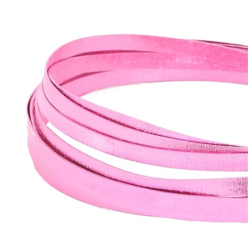 Basteldraht 3,0 Meter 5,0 mm weicher, flacher Aluminiumdraht, Schmuckdraht for Armbänder, Halsketten, Schmuckherstellung, DIY-Schmuckhandwerk, Zubehör(Fuchsia) von BDXMKS