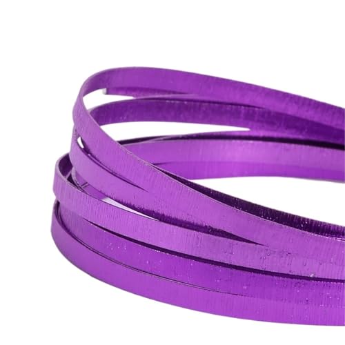 Basteldraht 3,0 Meter 5,0 mm weicher, flacher Aluminiumdraht, Schmuckdraht for Armbänder, Halsketten, Schmuckherstellung, DIY-Schmuckhandwerk, Zubehör(Purple) von BDXMKS