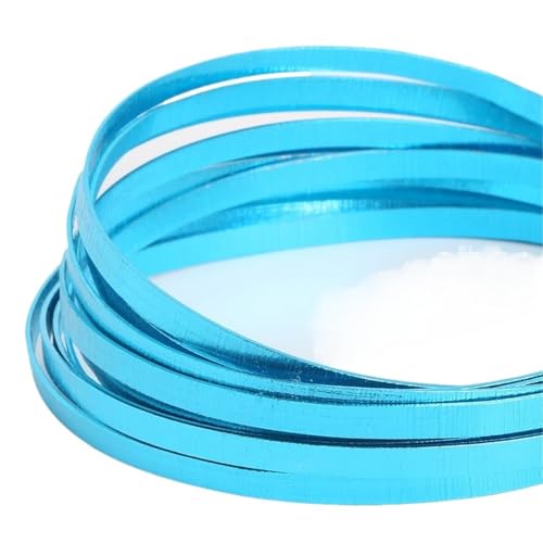 Basteldraht 3,0 Meter 5,0 mm weicher, flacher Aluminiumdraht, Schmuckdraht for Armbänder, Halsketten, Schmuckherstellung, DIY-Schmuckhandwerk, Zubehör(Turquoise) von BDXMKS